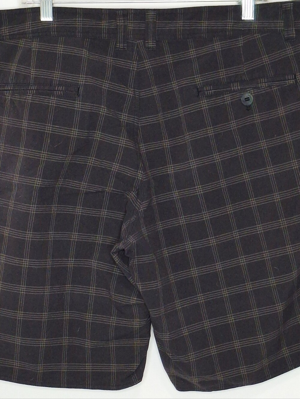 Patagonia Men's Plaid Button-Up Shirt - Black with Light Gray Windowpane
